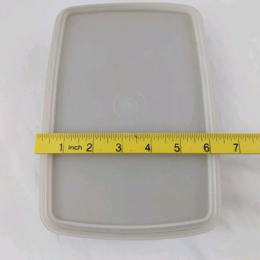 Vintage Tupperware Tuppercraft 2pc Stow-N-Go Storage Box Gold With Lid 767-2